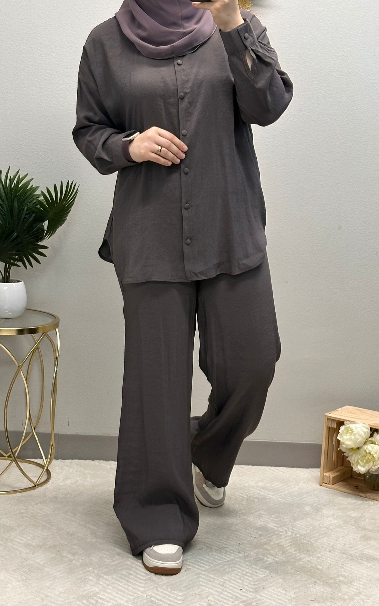 Soft Linen Two-piece Suit Set