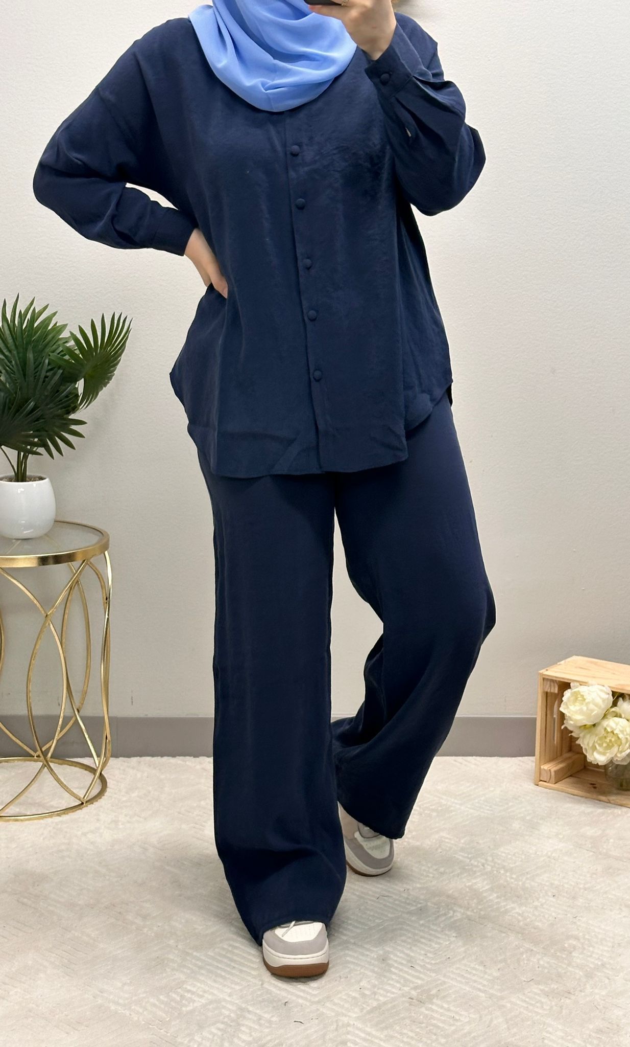 Soft Linen Two-piece Suit Set