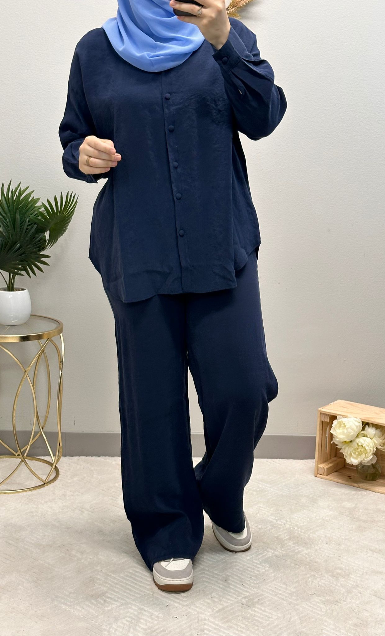 Soft Linen Two-piece Suit Set