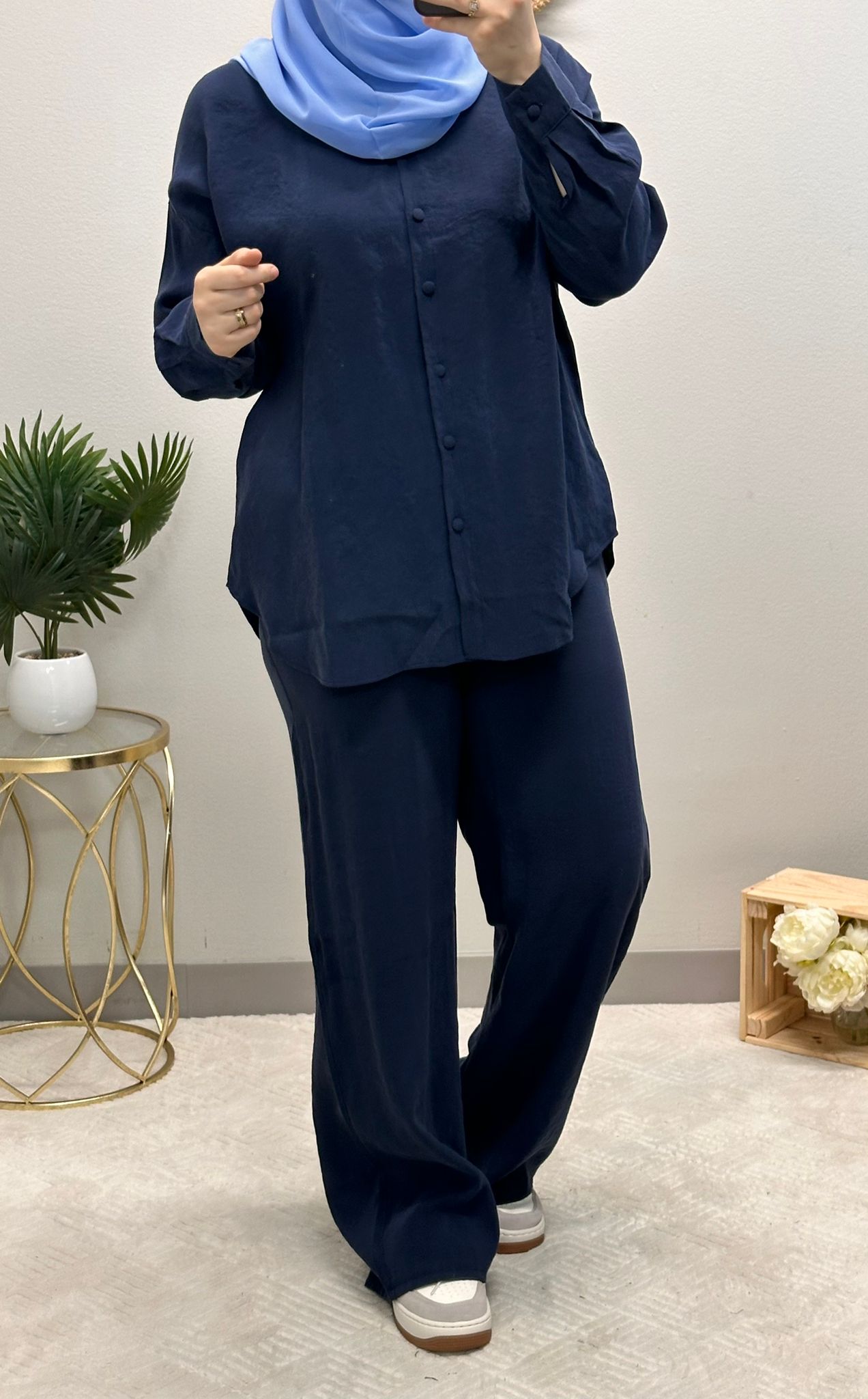 Soft Linen Two-piece Suit Set
