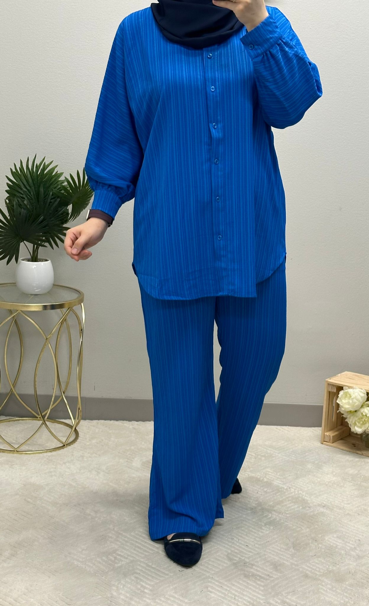 Striped Linen Two-piece Set