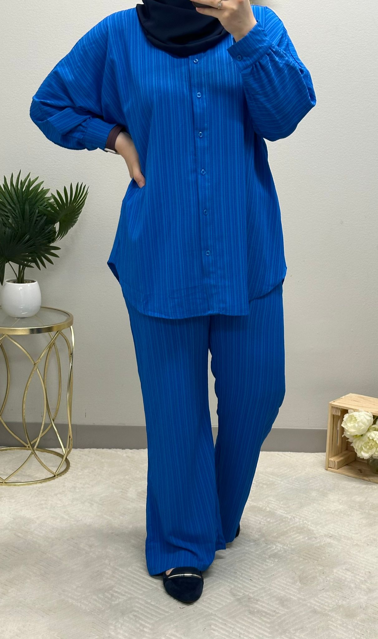 Striped Linen Two-piece Set