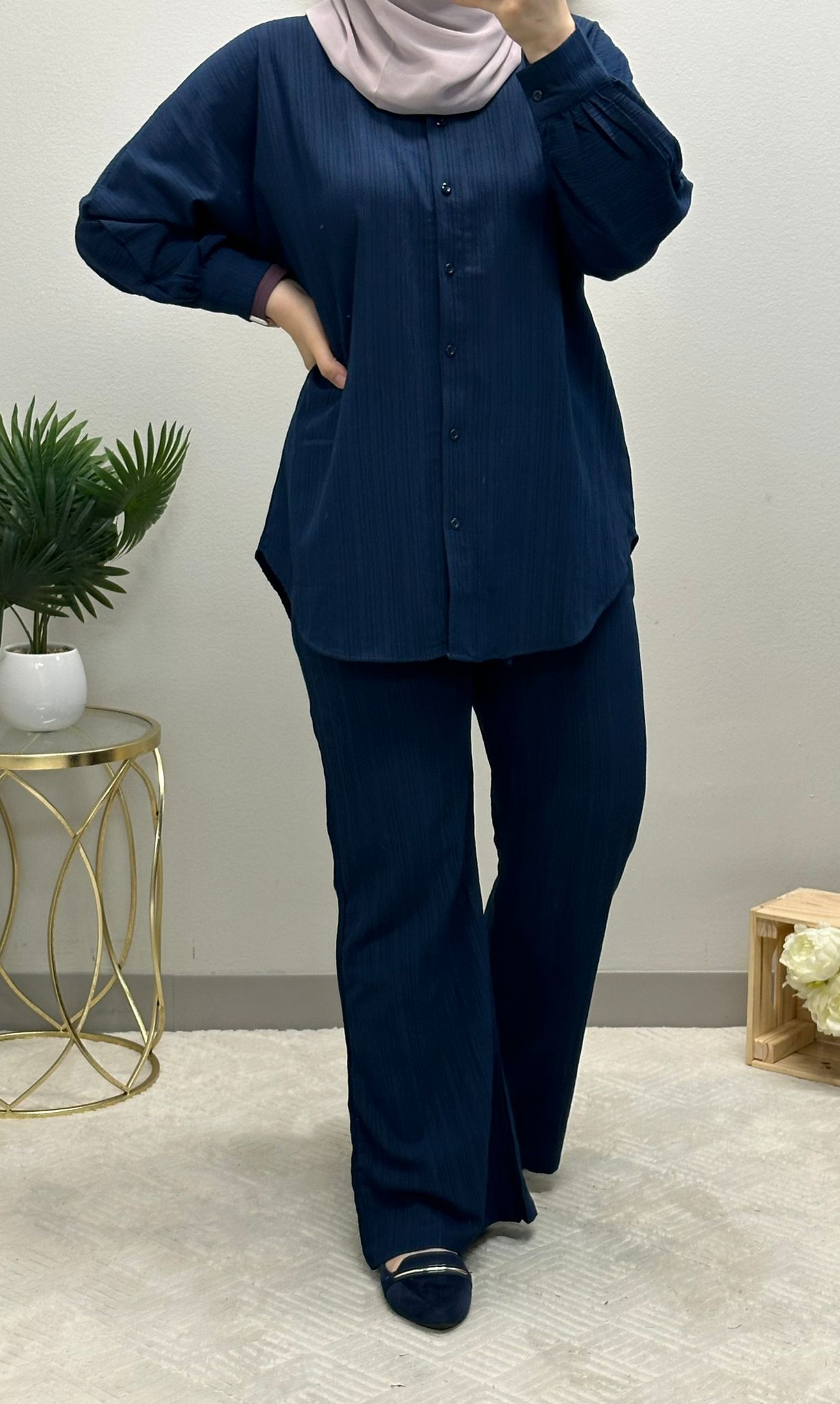 Striped Linen Two-piece Set