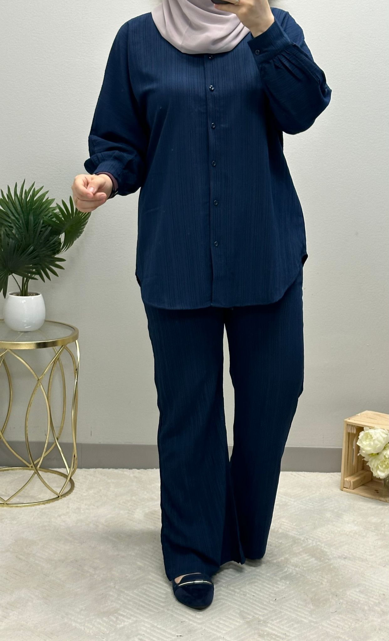Striped Linen Two-piece Set