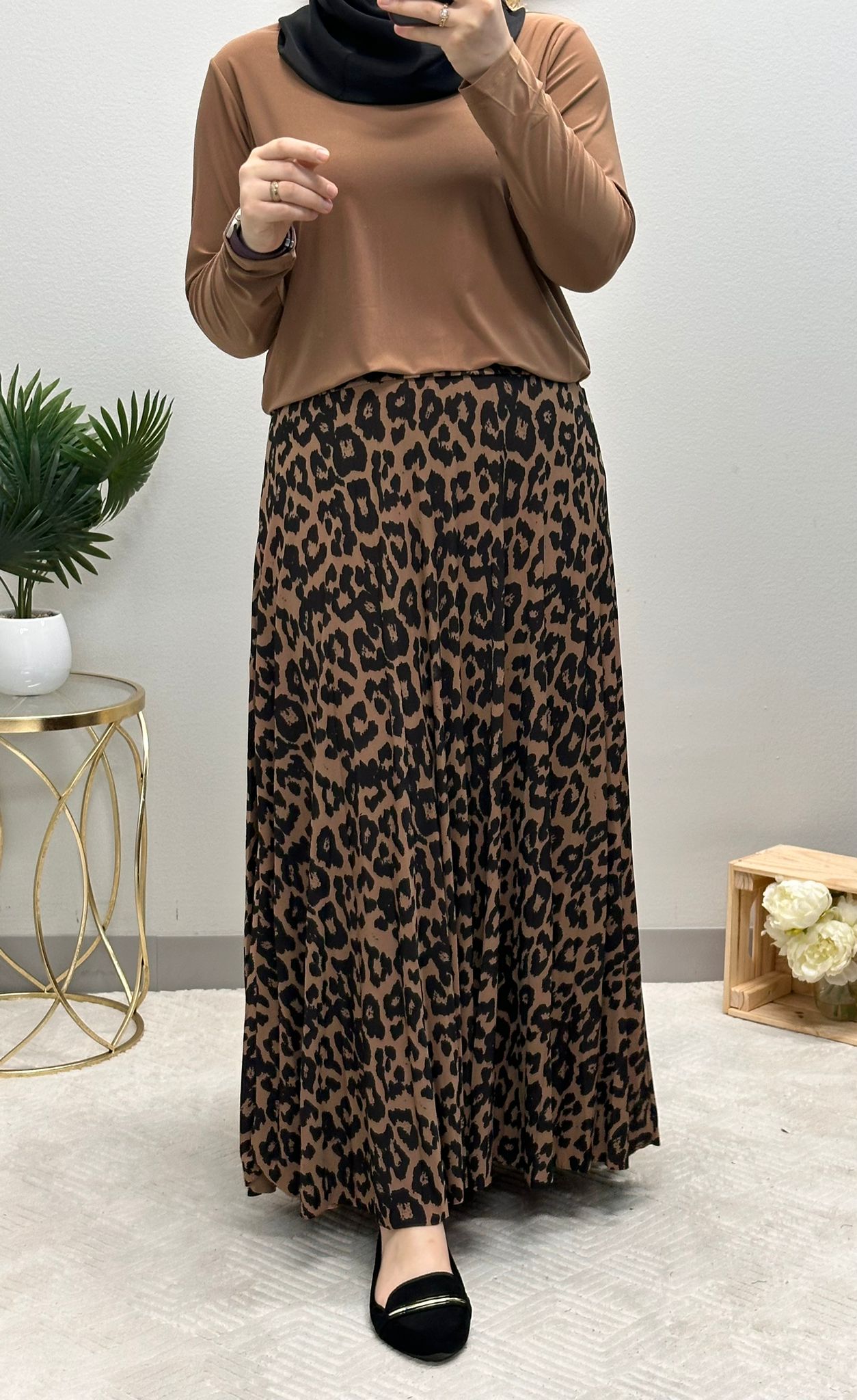 Soft Lycra Tiger skirt set