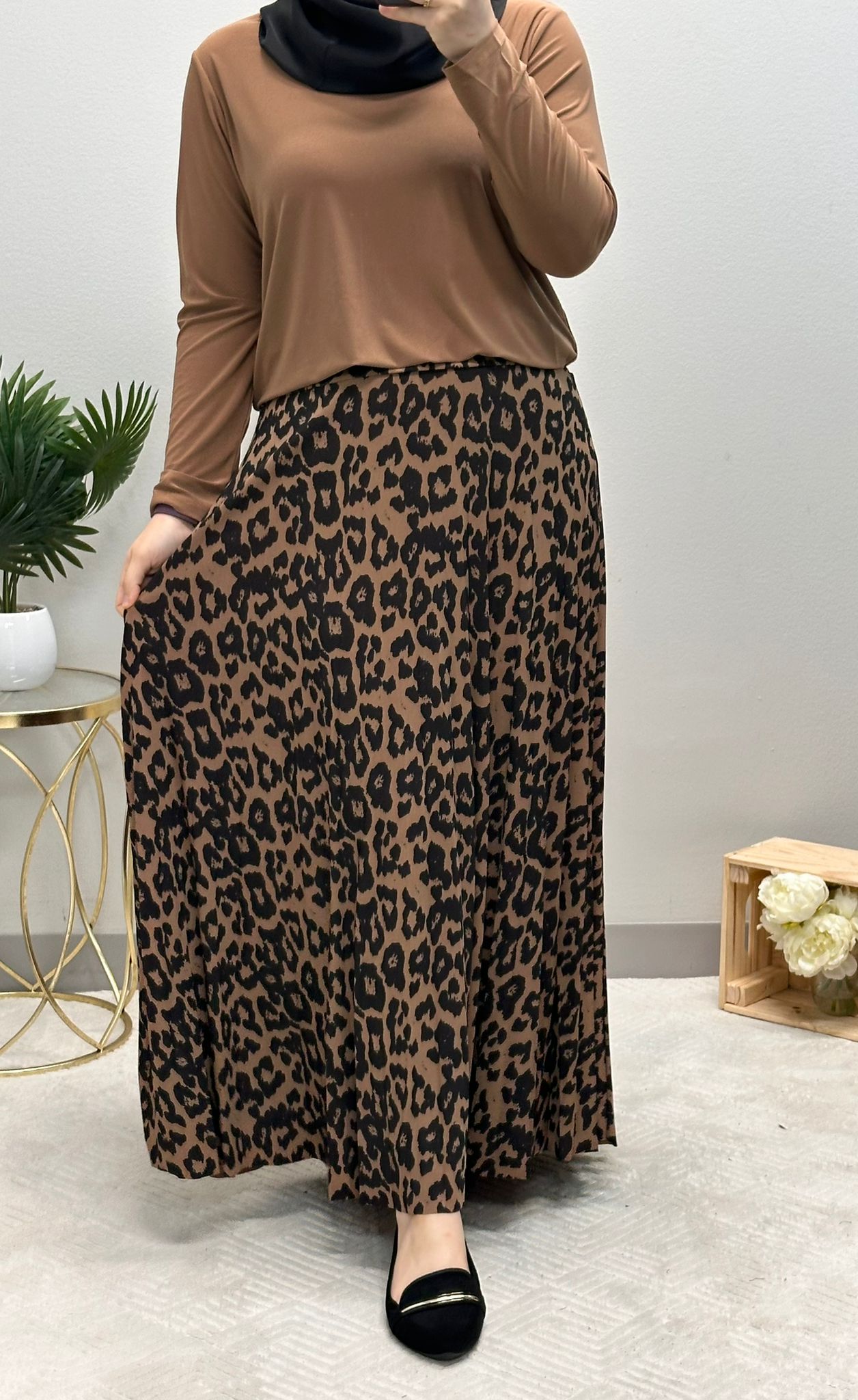 Soft Lycra Tiger skirt set