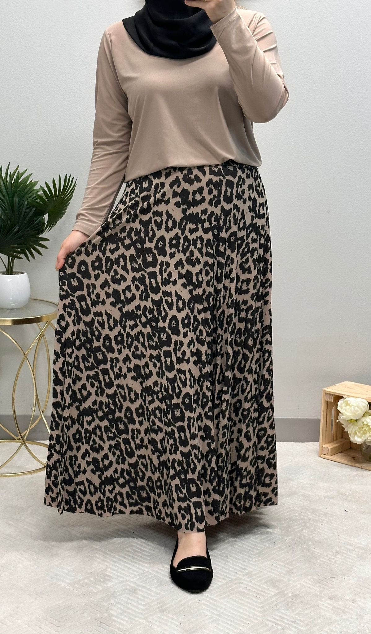 Soft Lycra Tiger skirt set