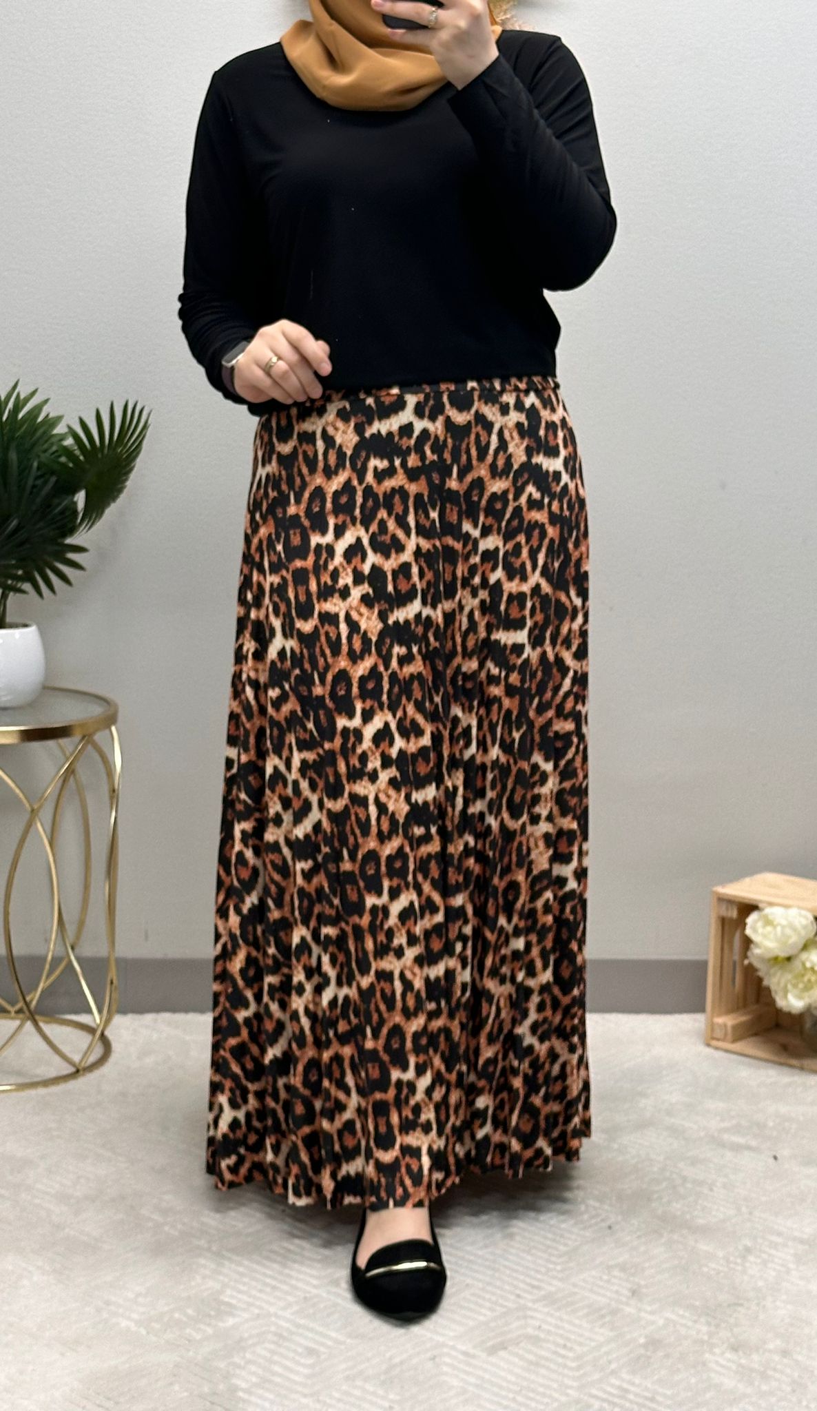 Soft Lycra Tiger skirt set