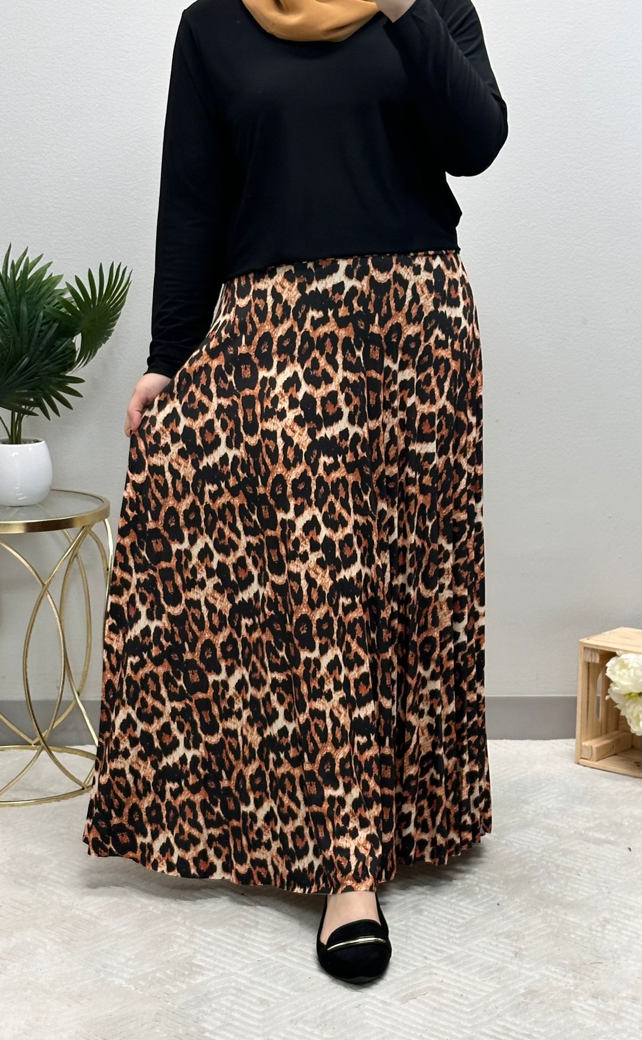Soft Lycra Tiger skirt set