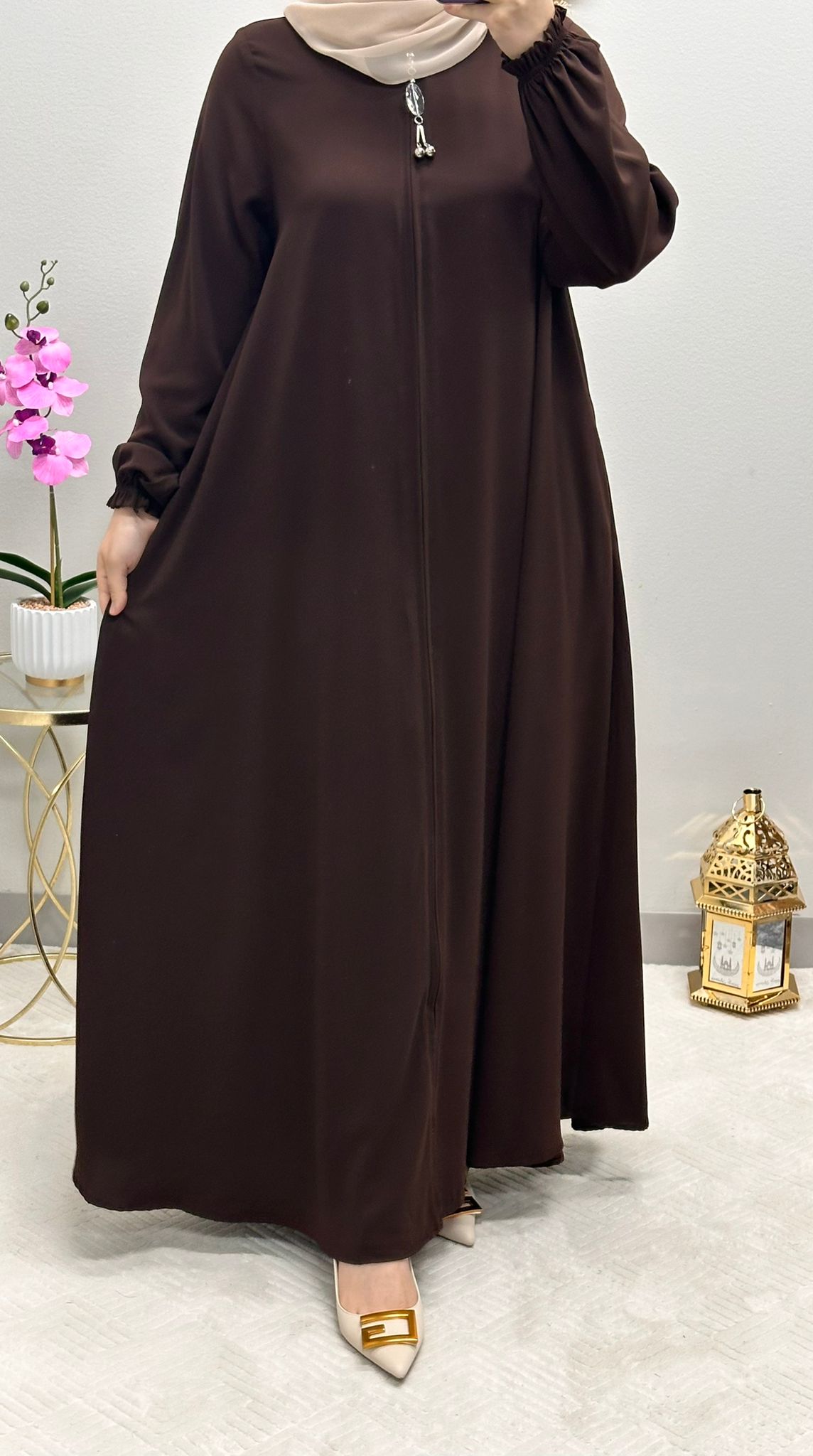 Soft colored Abaya