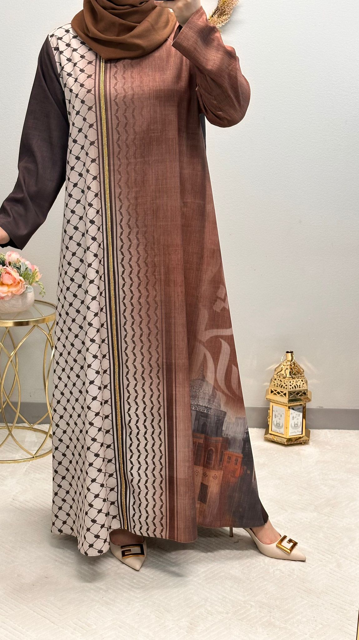 Arabic Style Printed Abaya