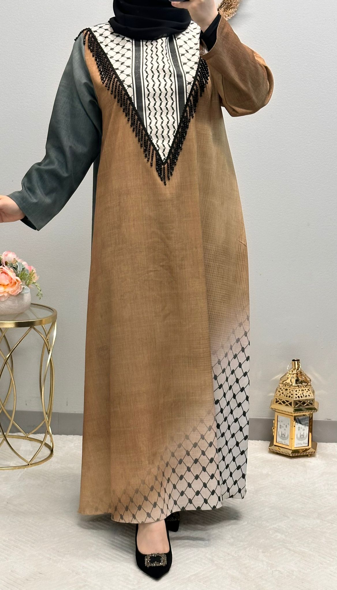 Arabic Style Printed Abaya