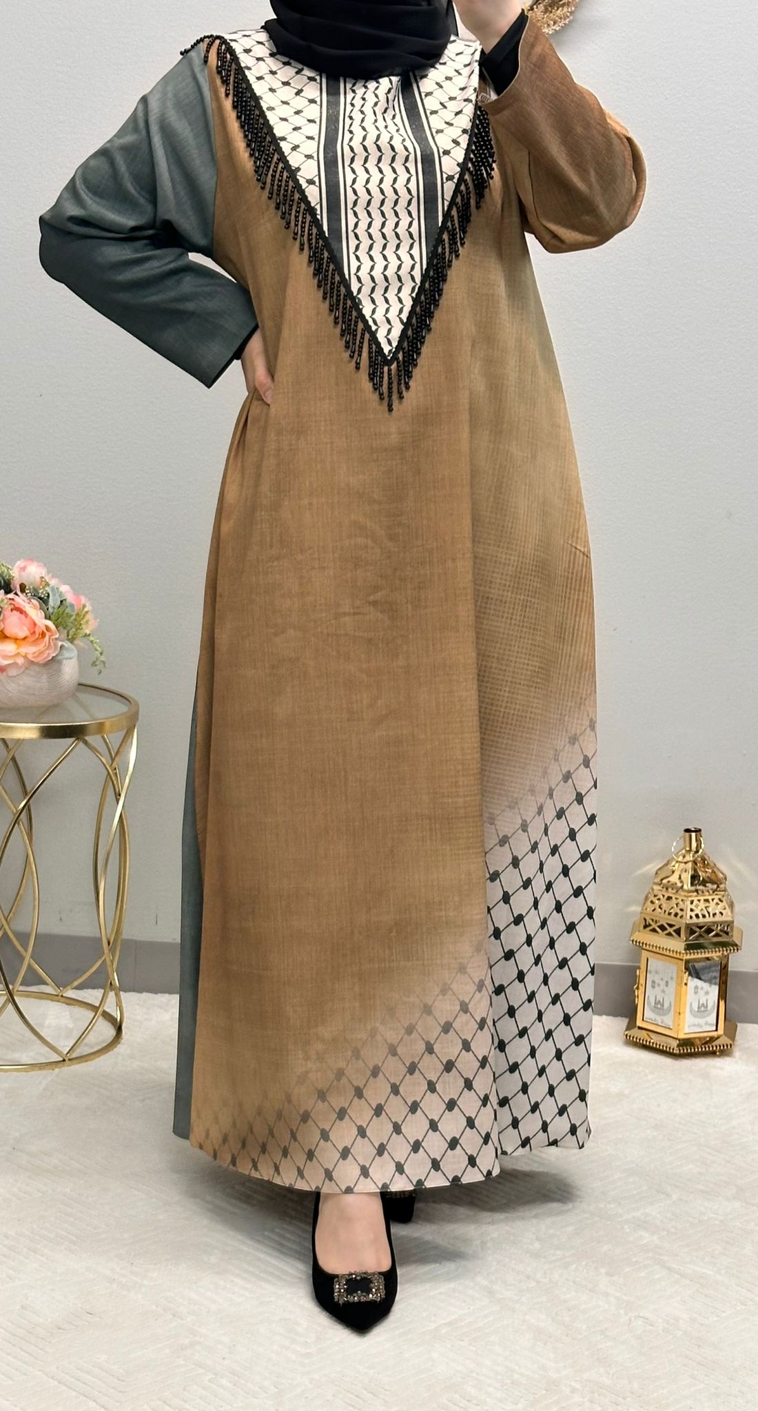 Arabic Style Printed Abaya