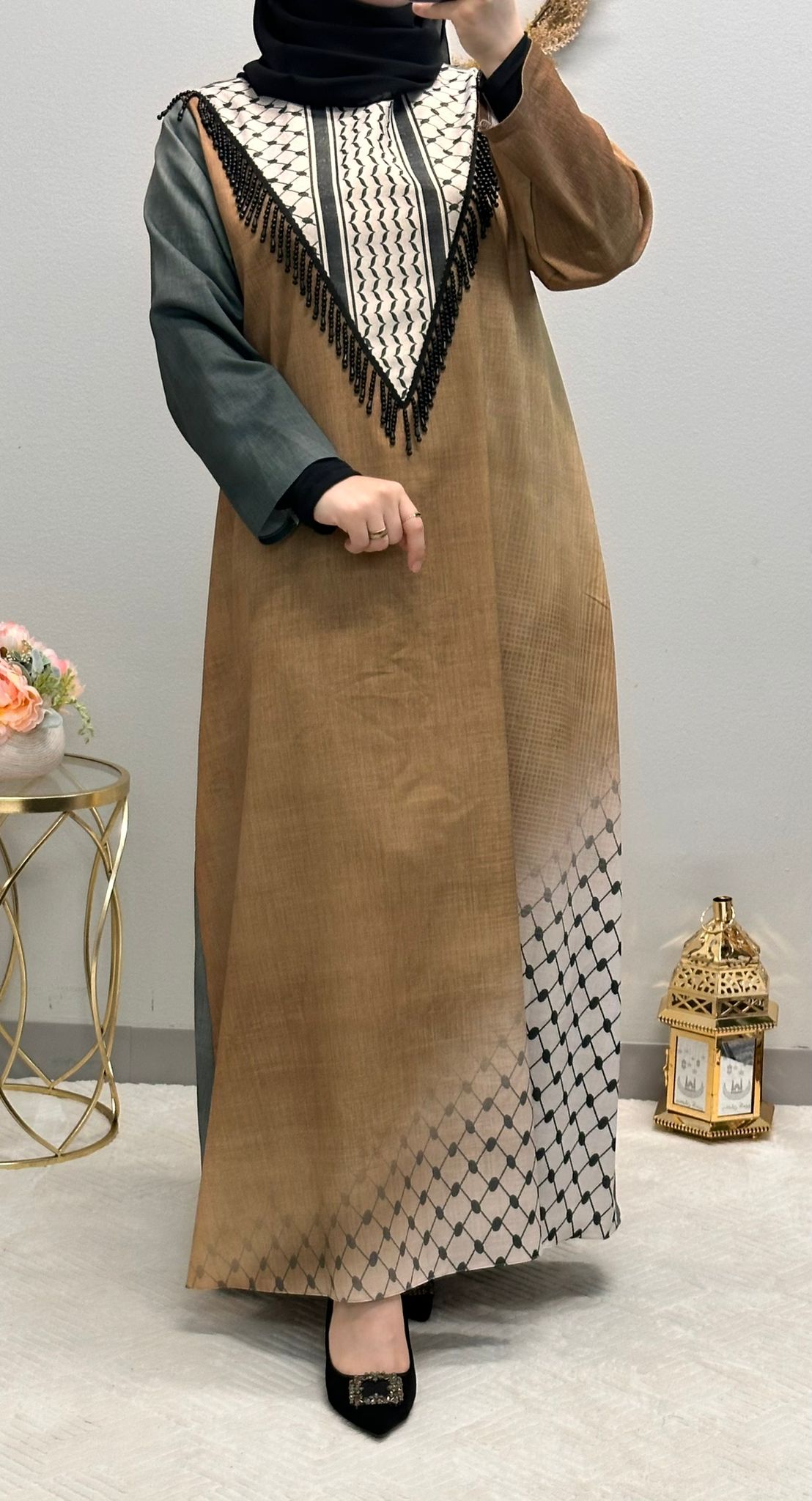 Arabic Style Printed Abaya