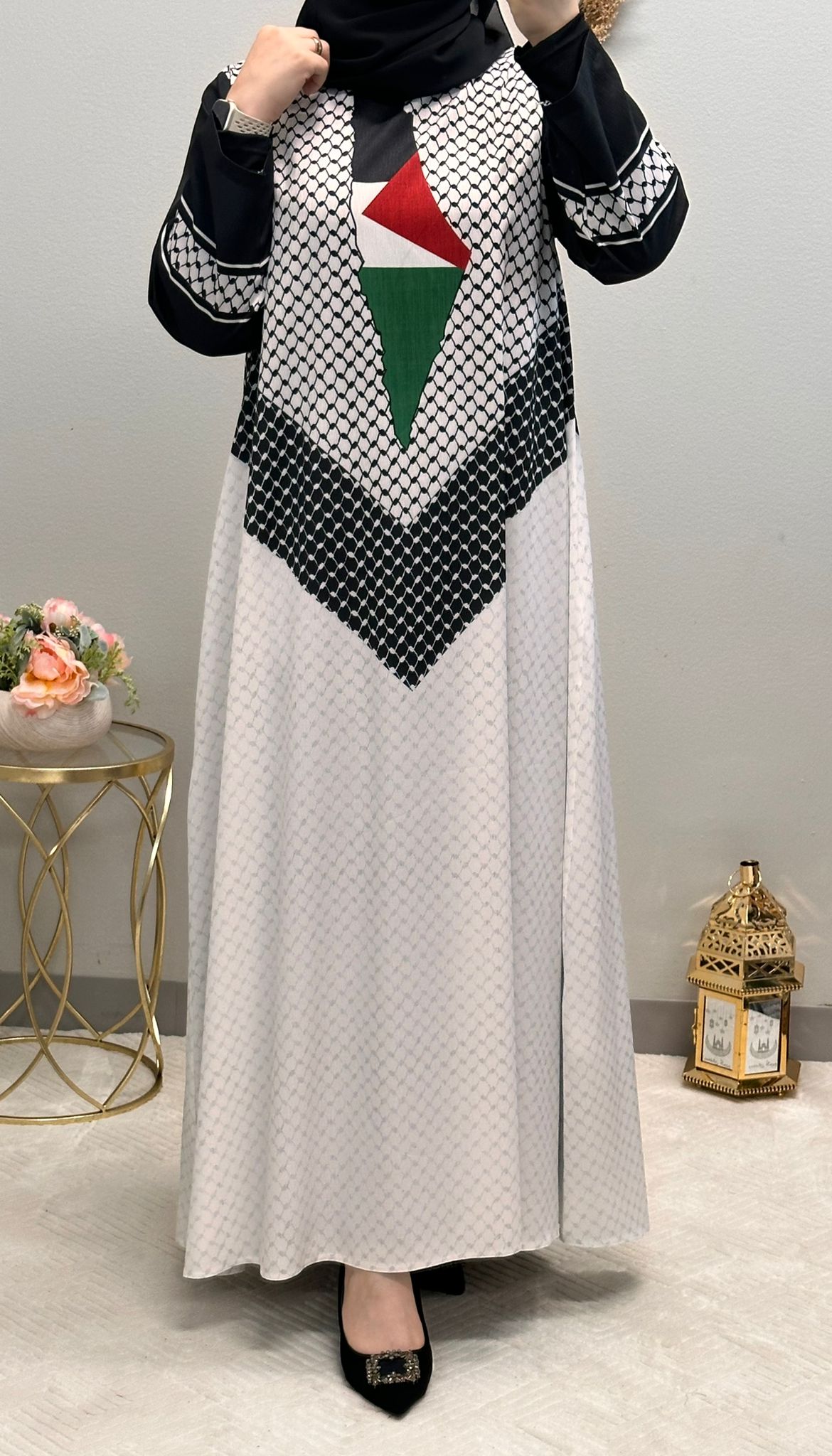Arabic Style Printed Abaya
