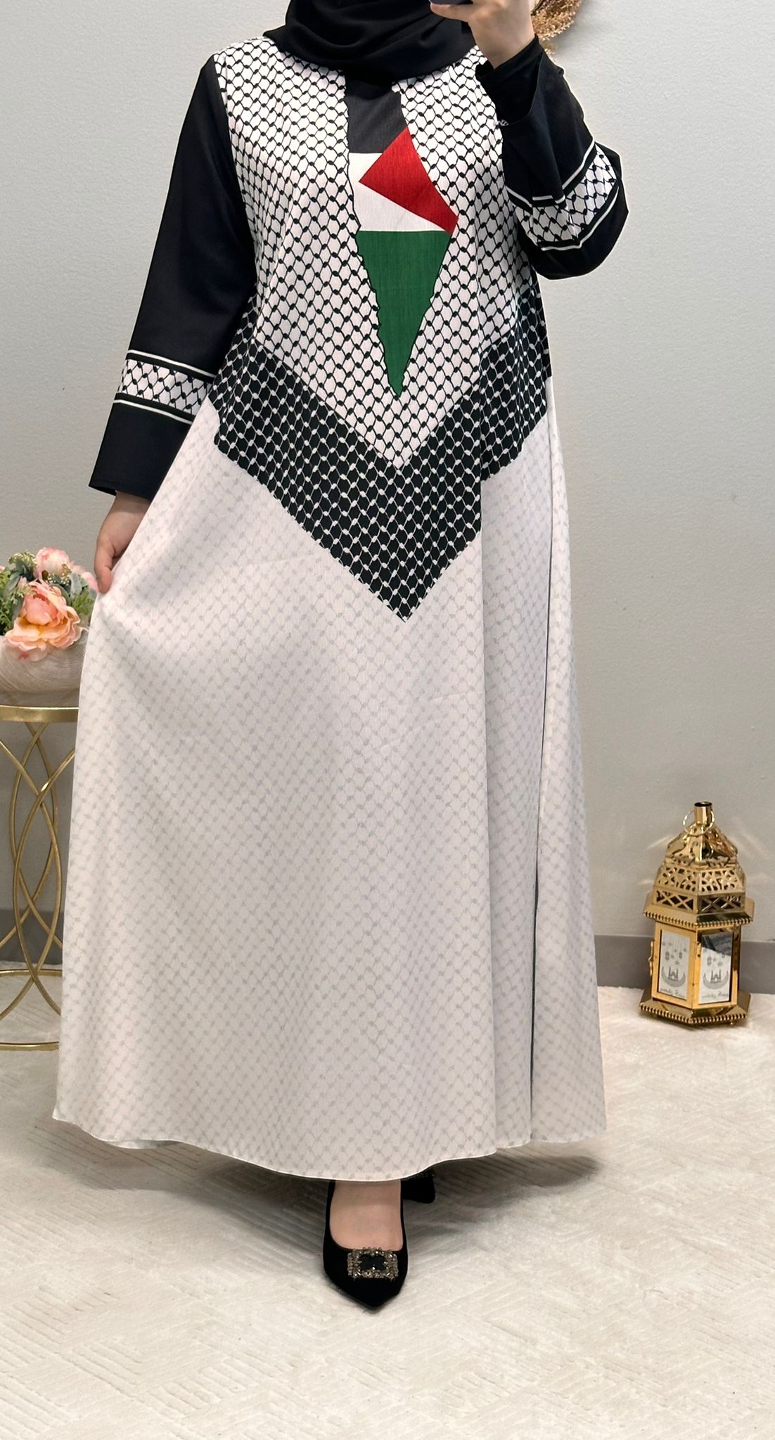 Arabic Style Printed Abaya