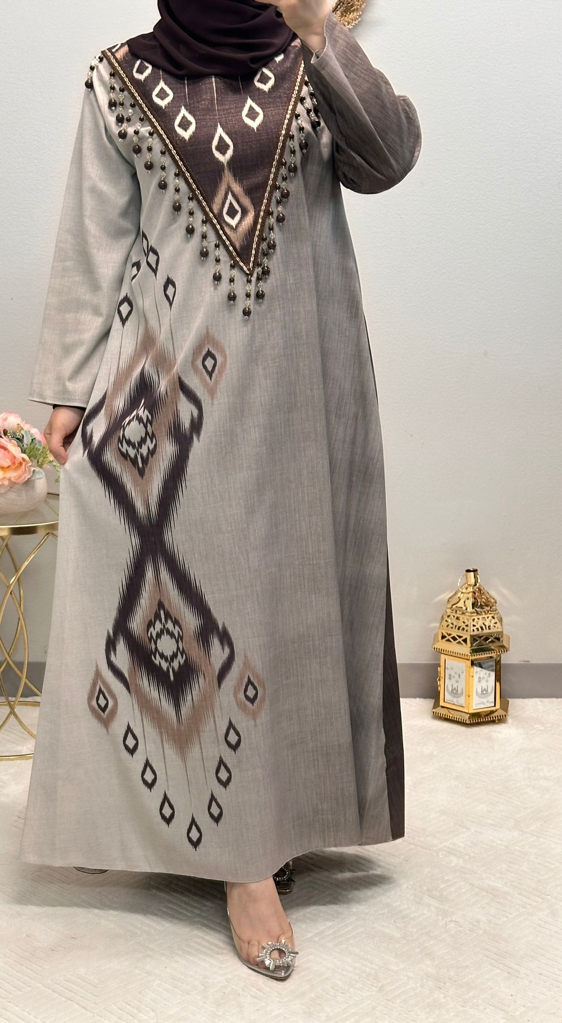 Arabic Style Printed Abaya
