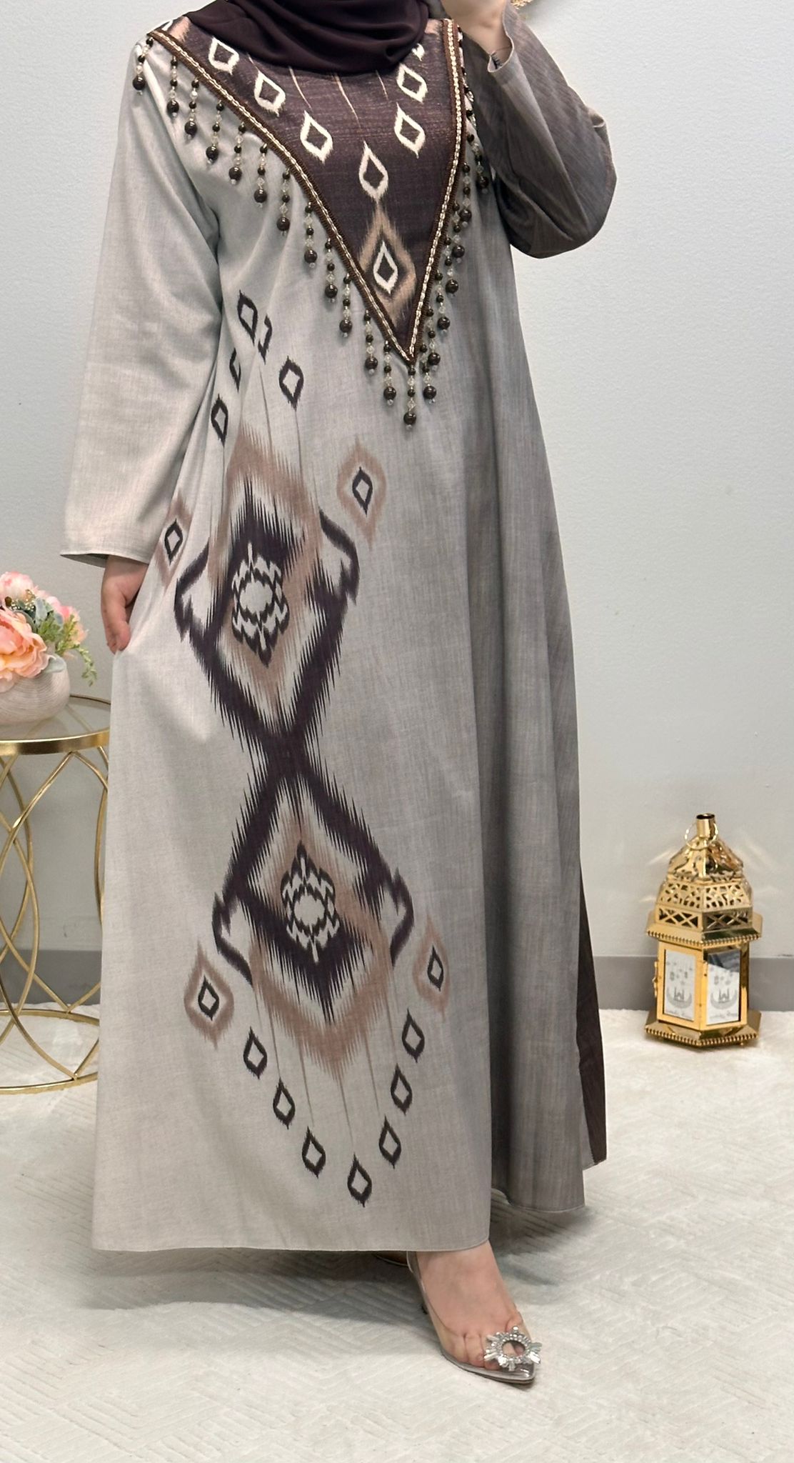 Arabic Style Printed Abaya