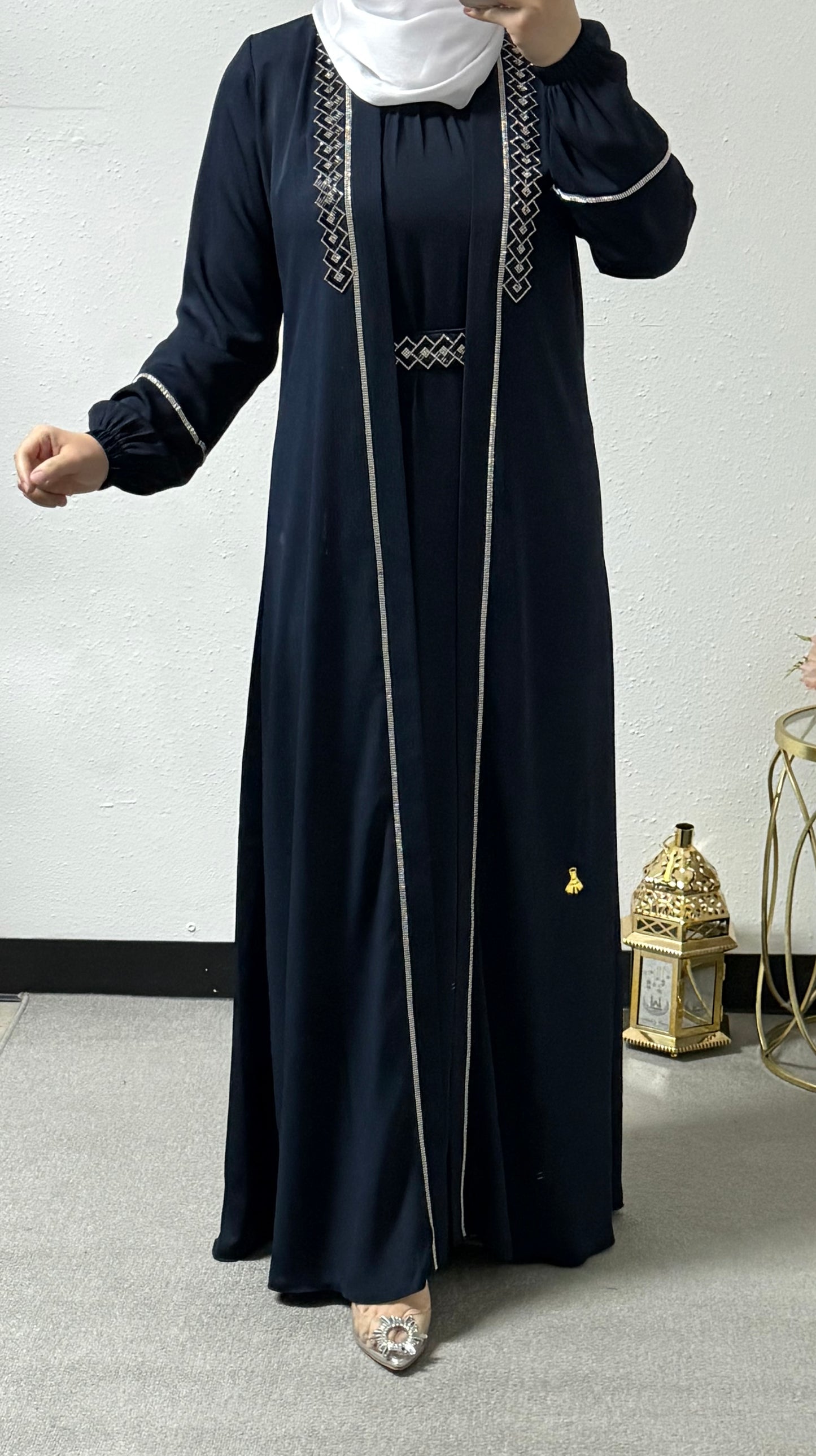 Colorful two-piece abaya