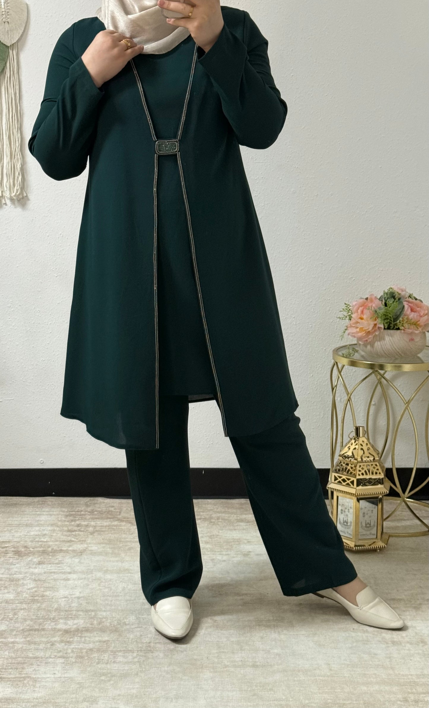 Two piece long shirt set