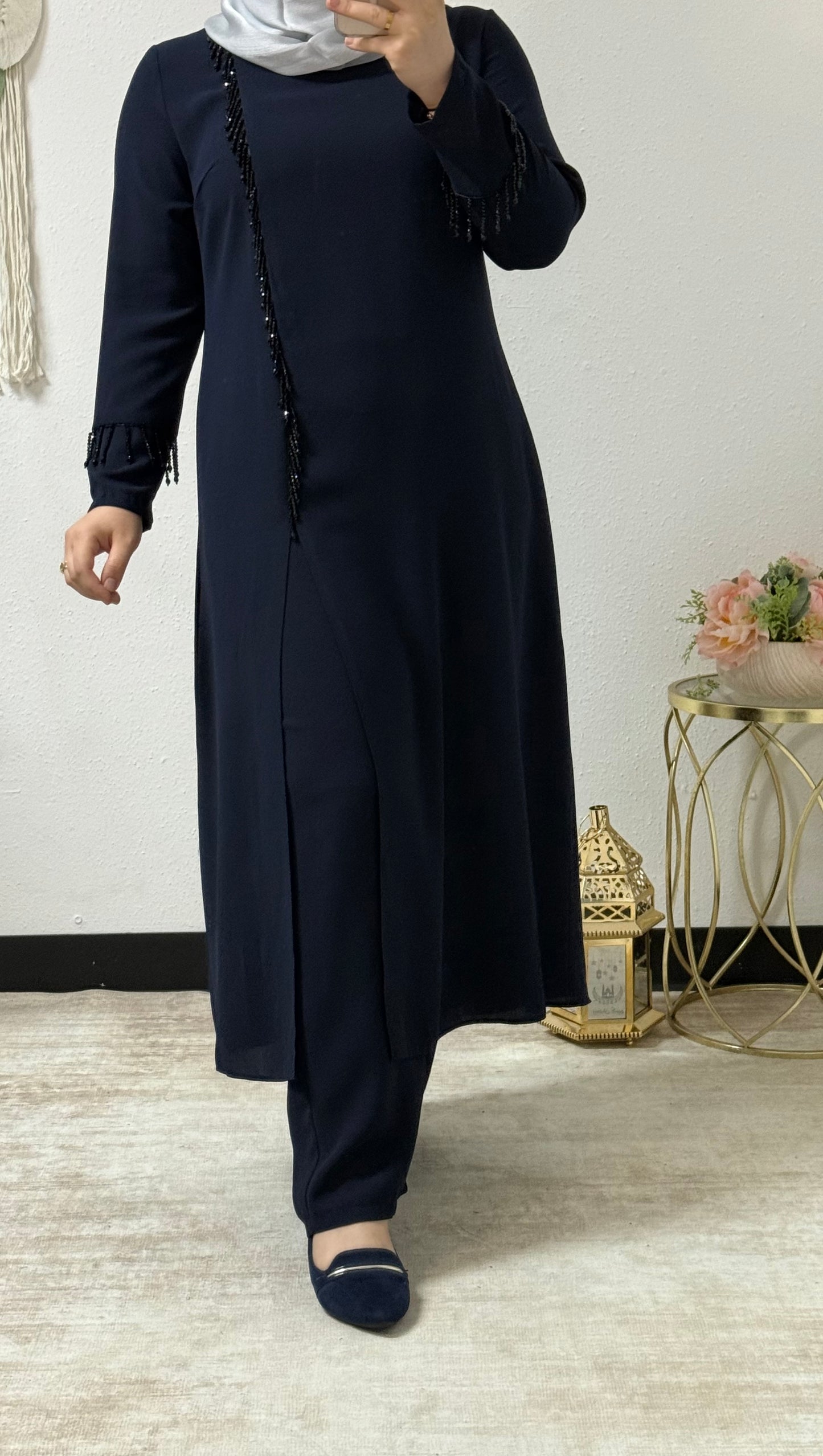 Plus-size beaded set