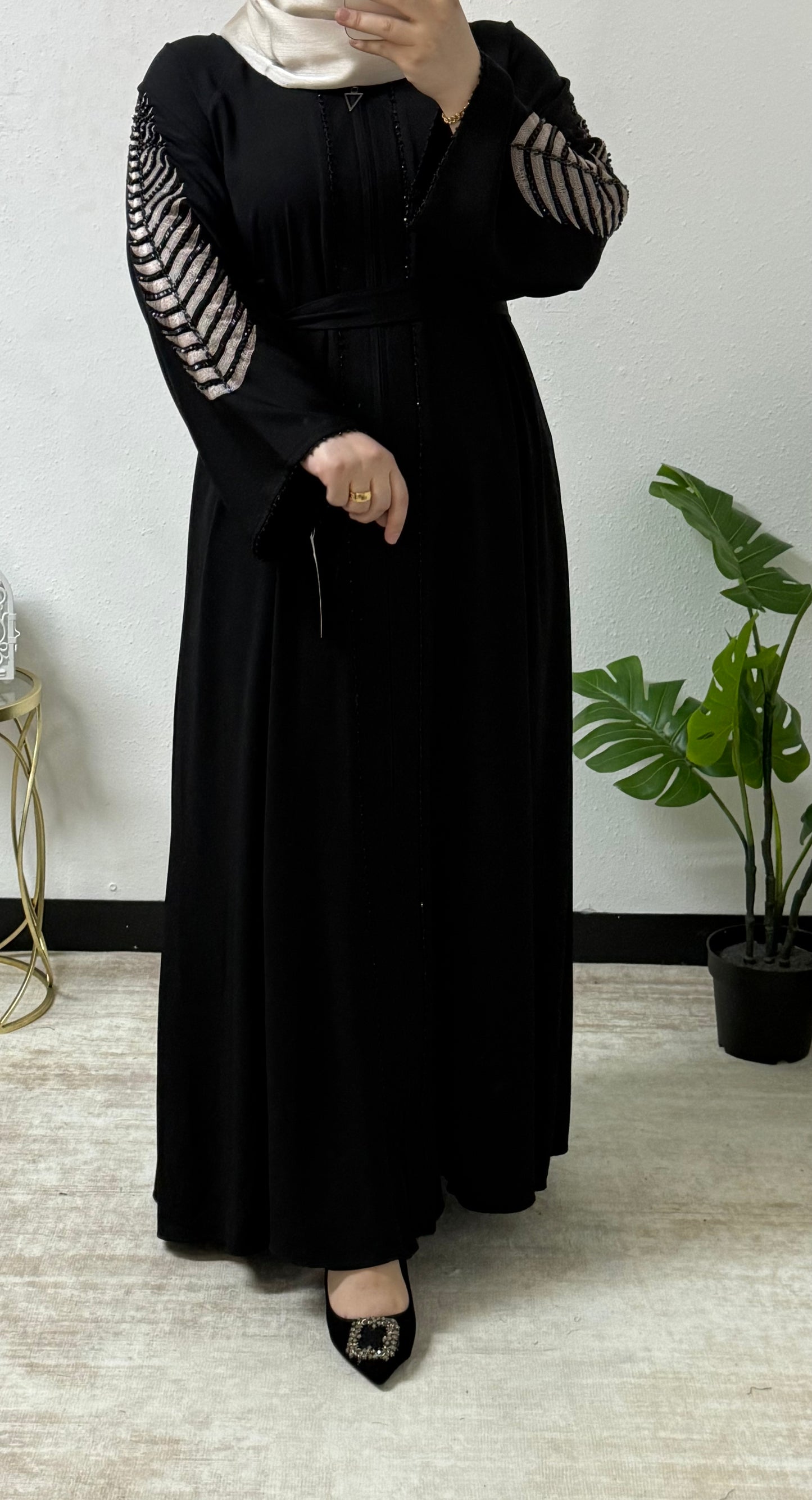 Beaded Noir Abaya
