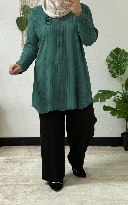 Dual Diamond Beaded Shirt