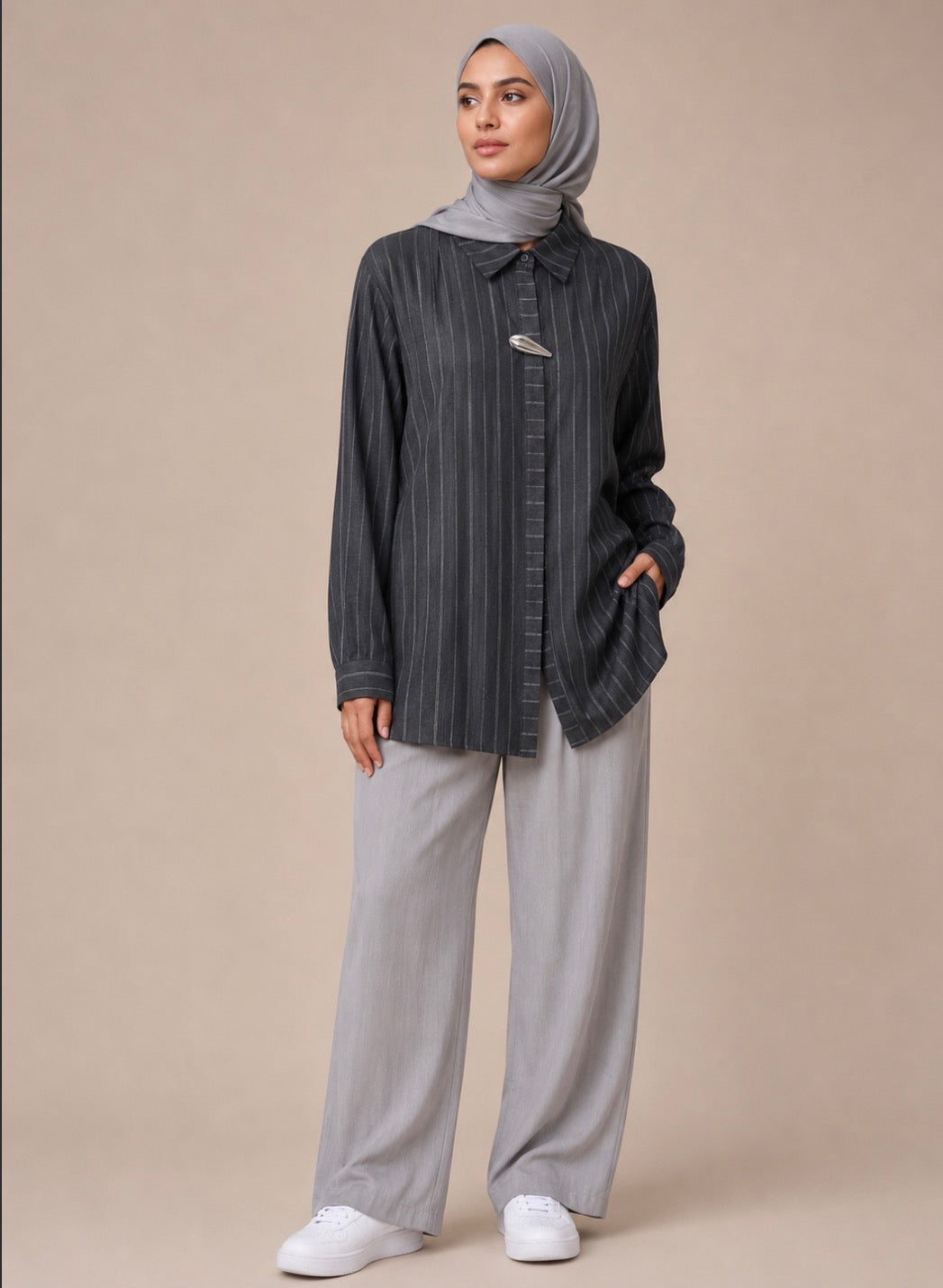 Striped Collar Shirt