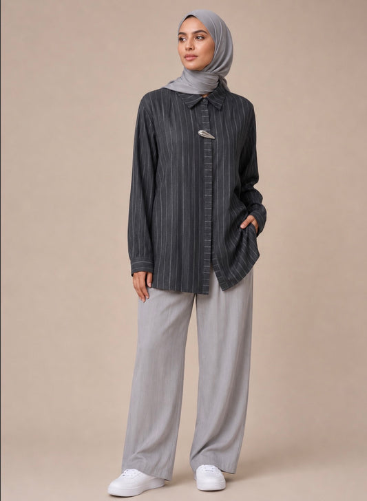 Striped Collar Shirt
