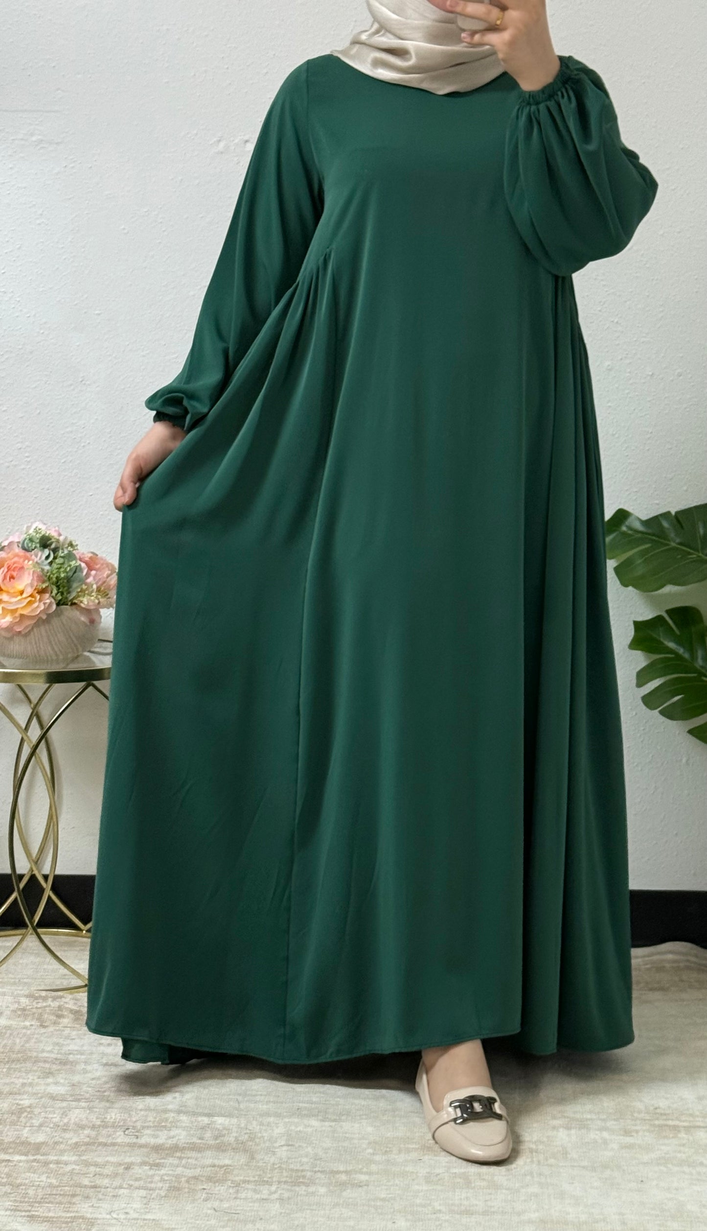 Simple side ruffle dress