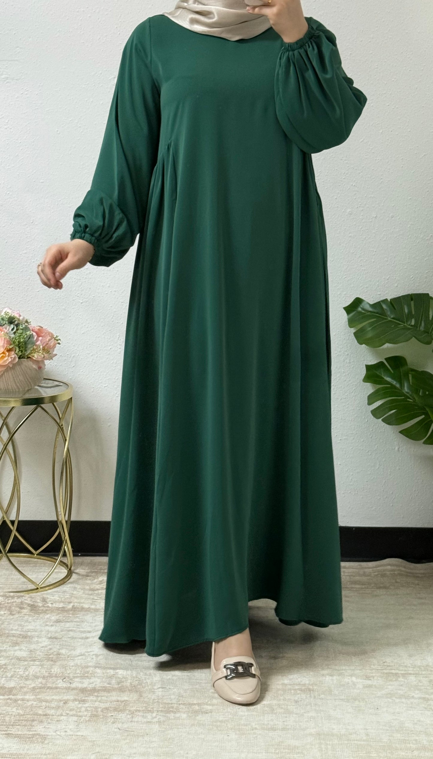 Simple side ruffle dress