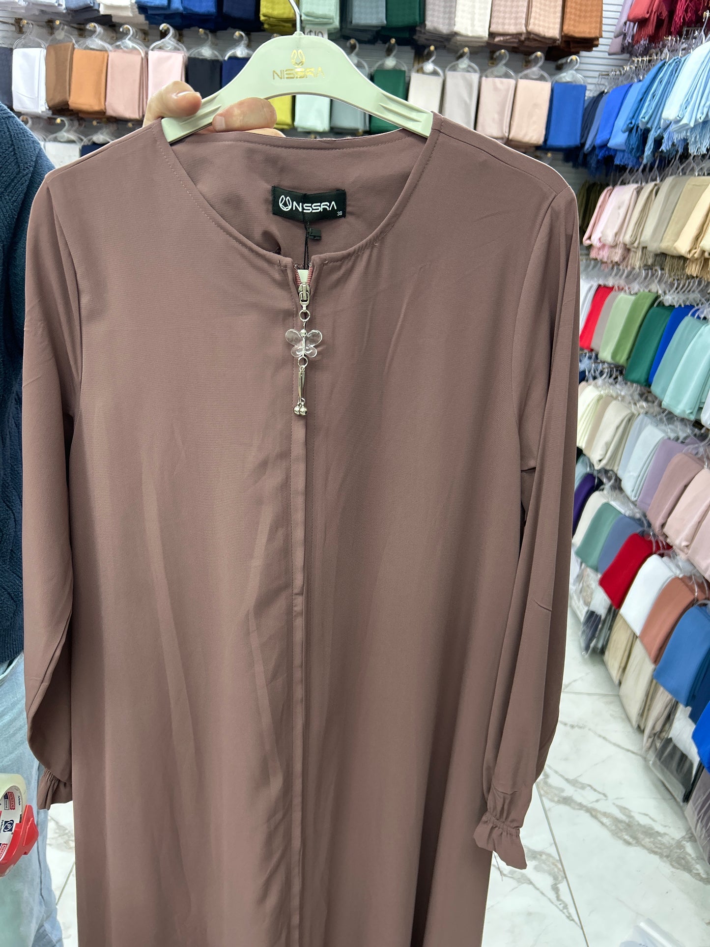 soft colored abaya