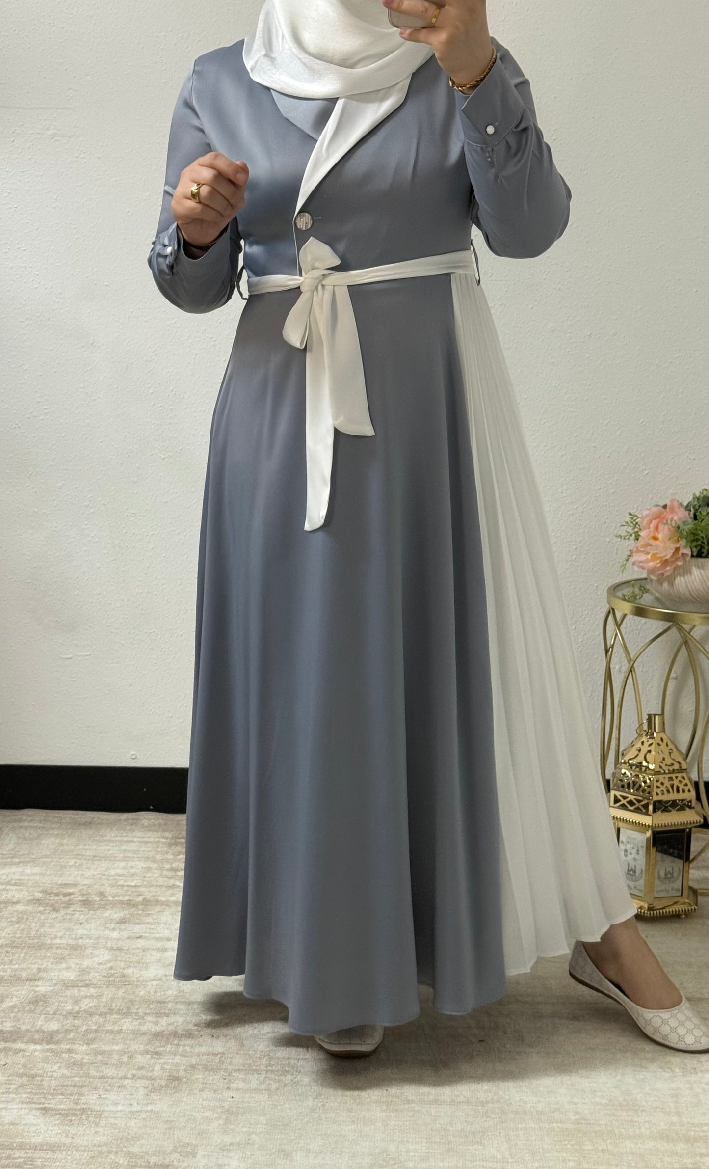 Pleated Collar Elegance Dress