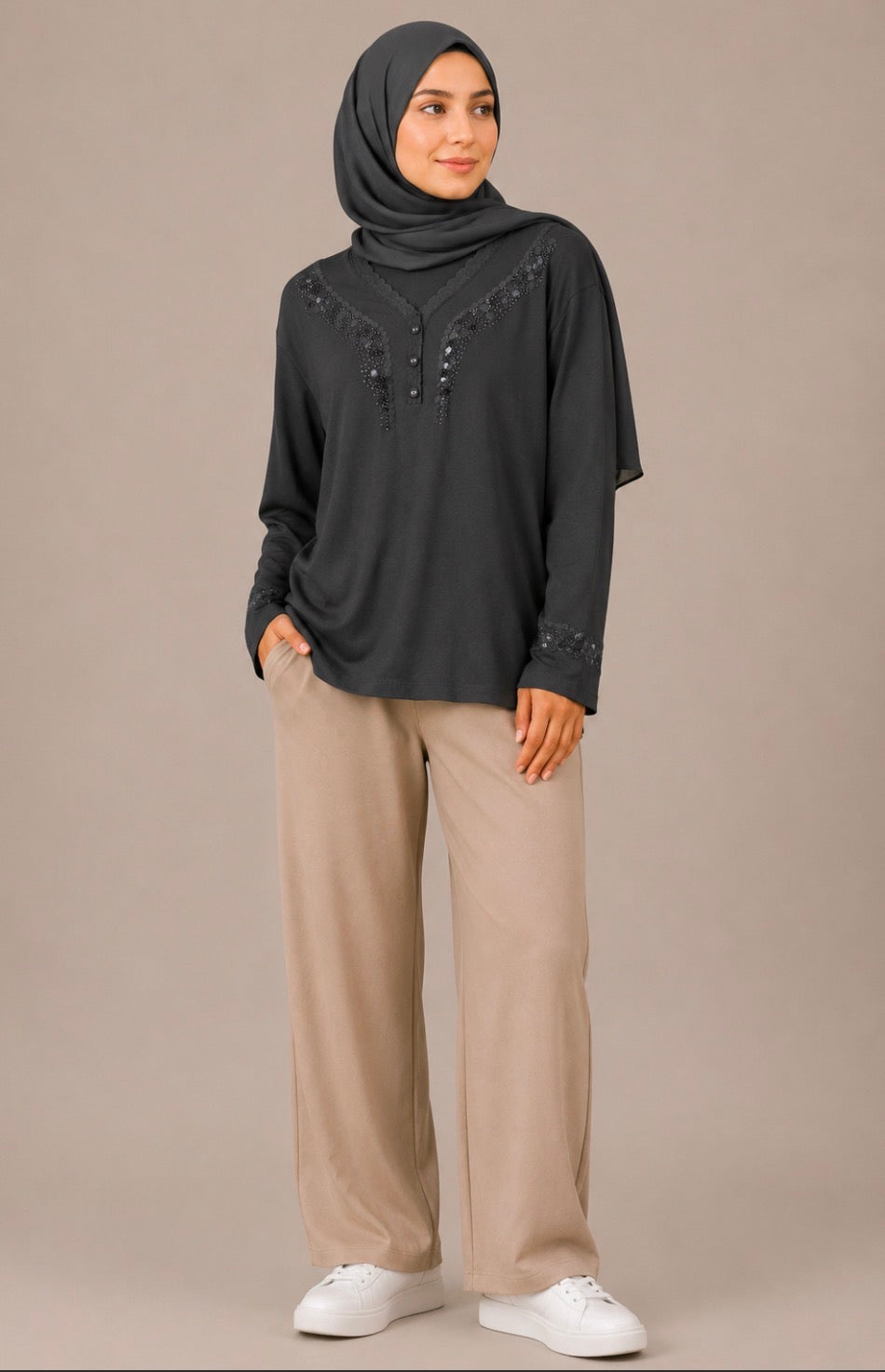 Leaf Embroidered Shirt