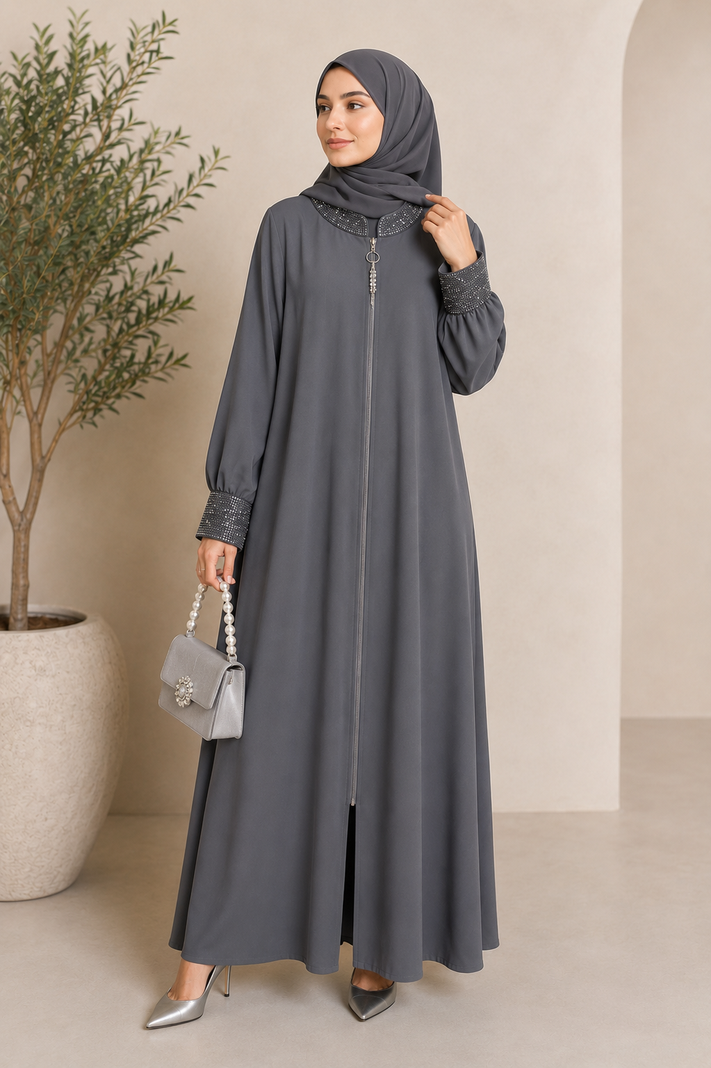 Stone Embellished Abaya