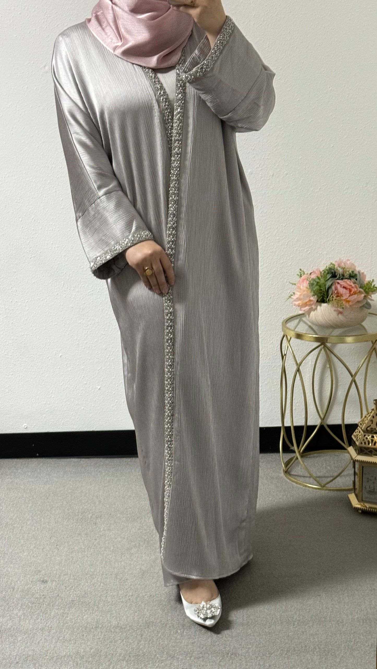 Two piece colored abaya