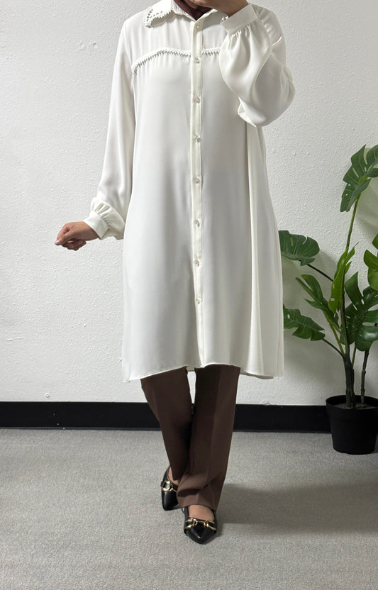 Elegant lace detail shirt