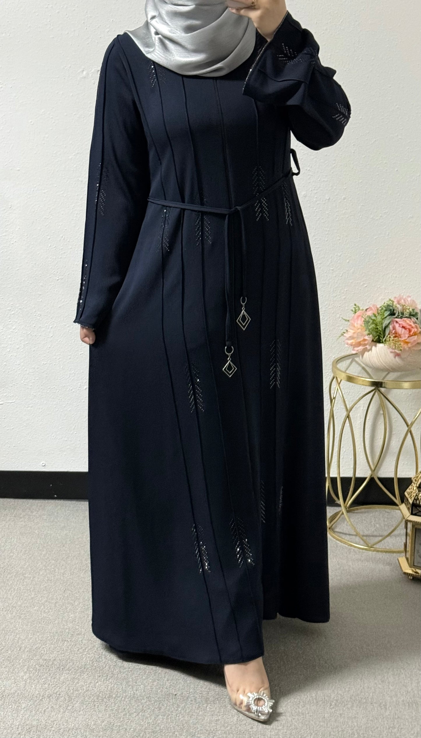 Beaded abaya