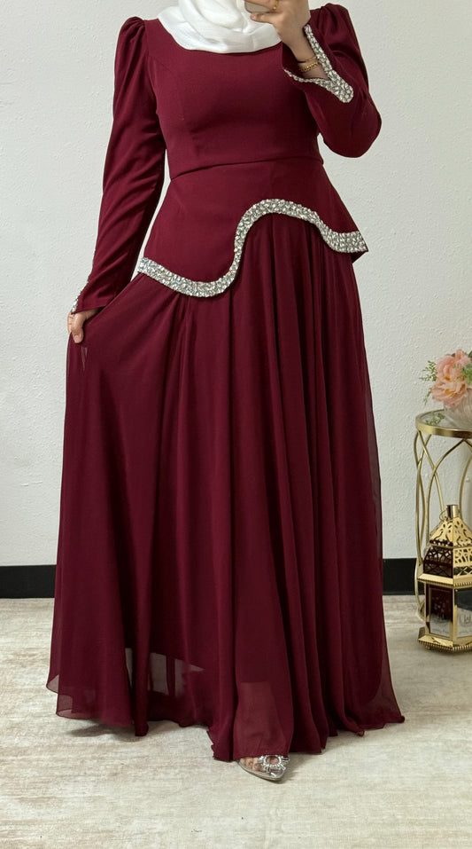 Sophisticated Rhinestone Lace Dress