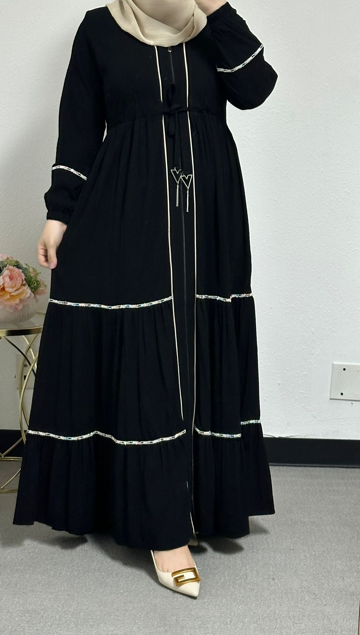 Colorful Flared Abaya