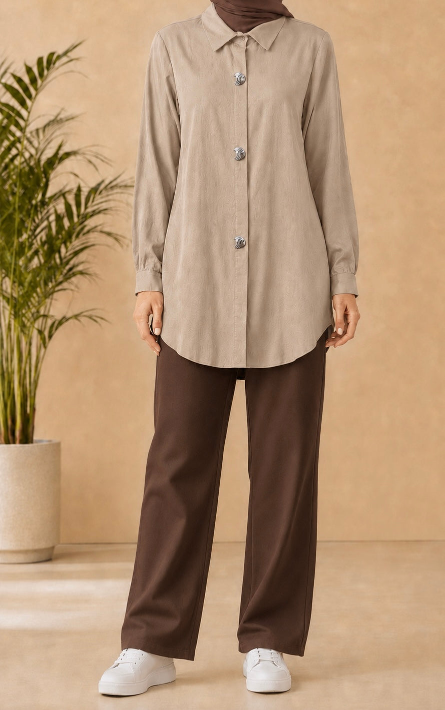 Sliver Buttoned Shirt