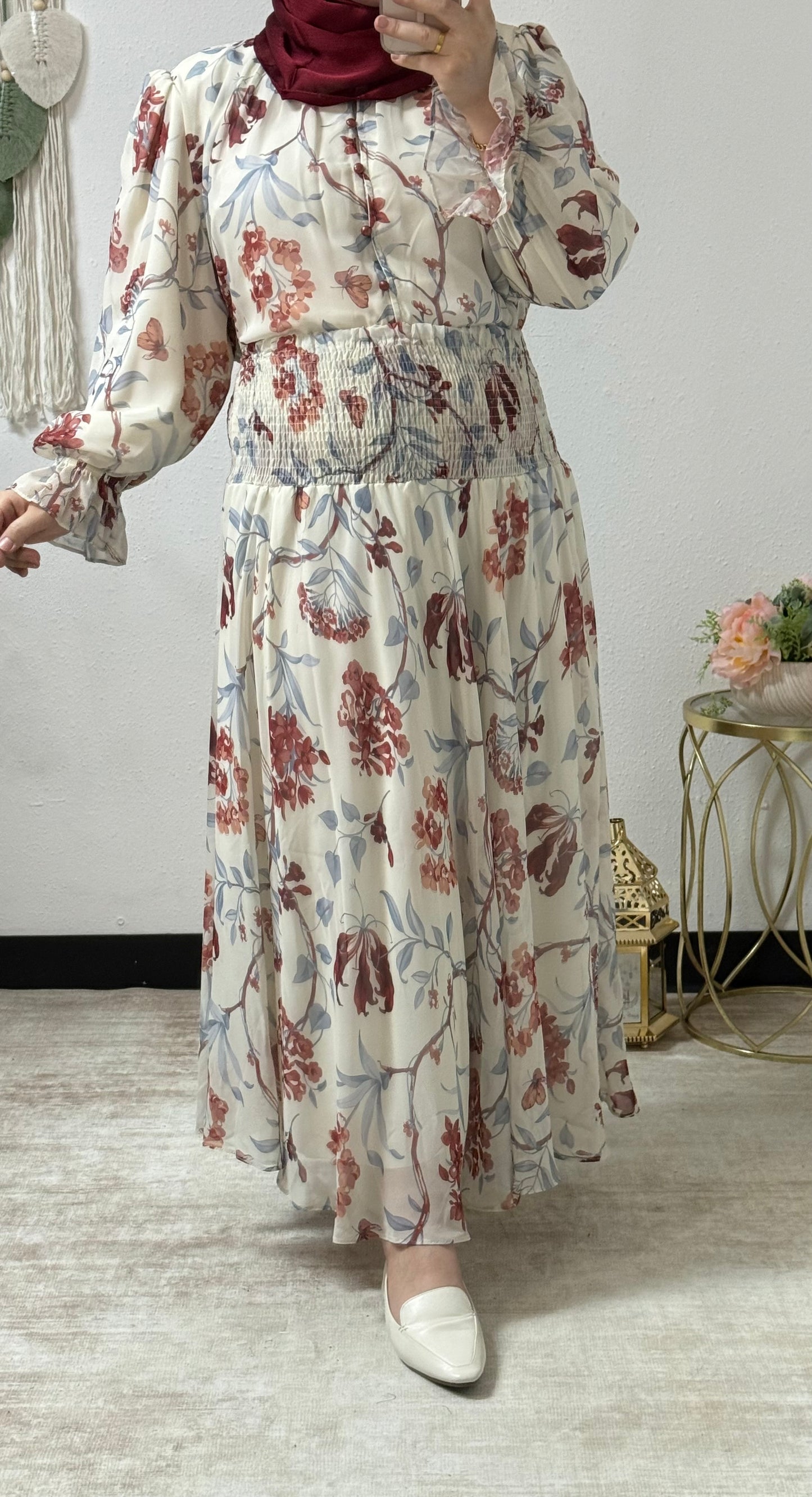 Chiffon Printed Skirt-Set