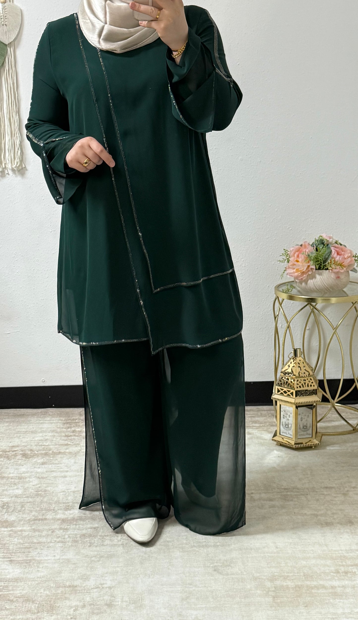 Layered chiffon set