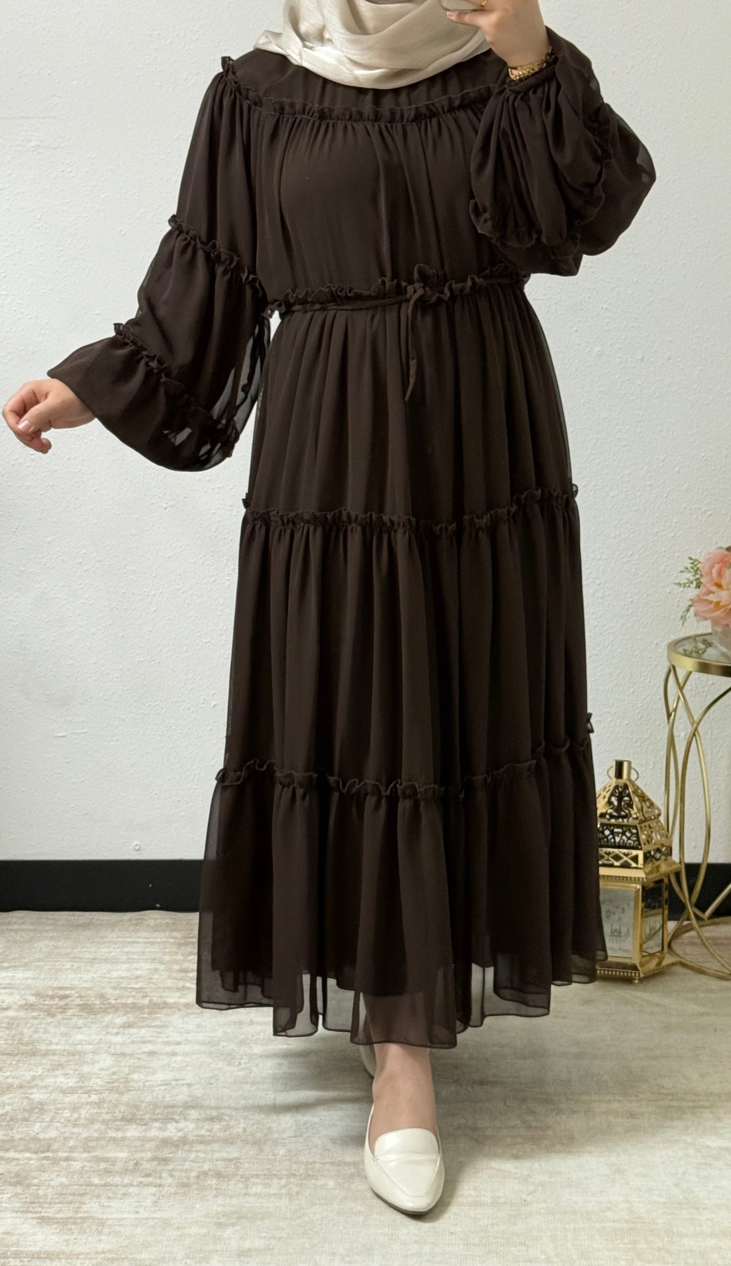 Layered Ruffle Detail Dress