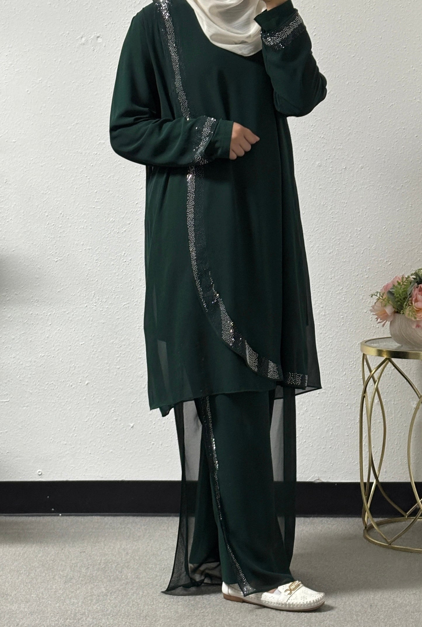 Two piece chiffon set