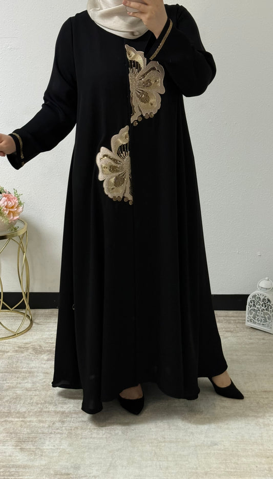 Flower Embroidered Abaya