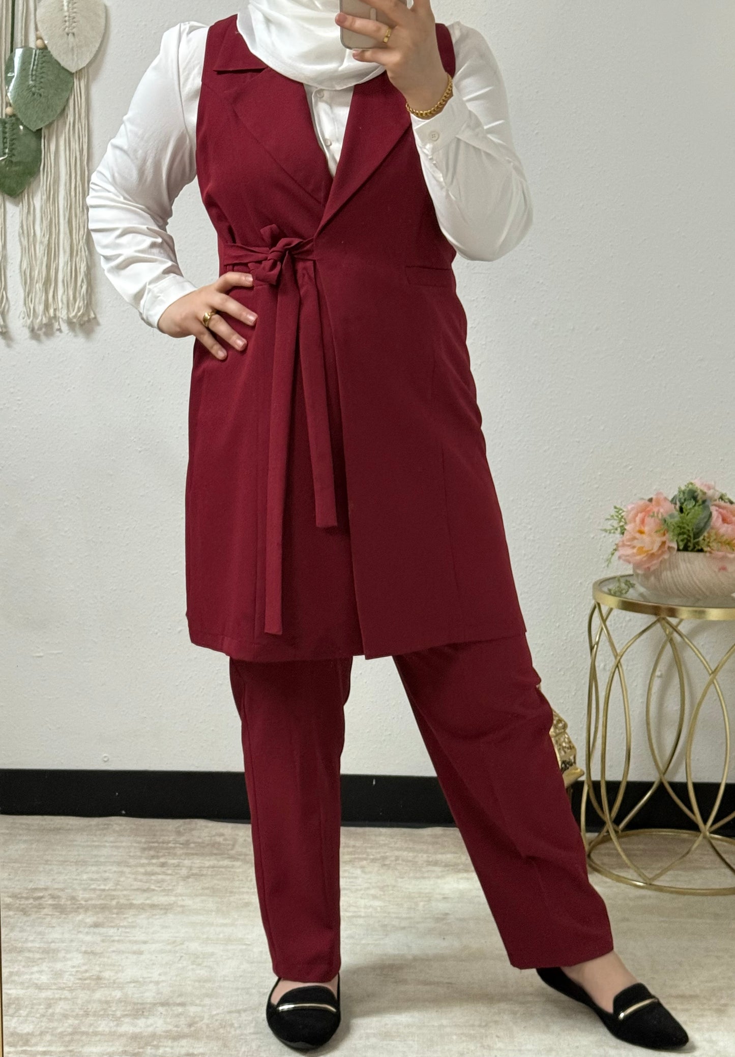 Three pieces set side belt