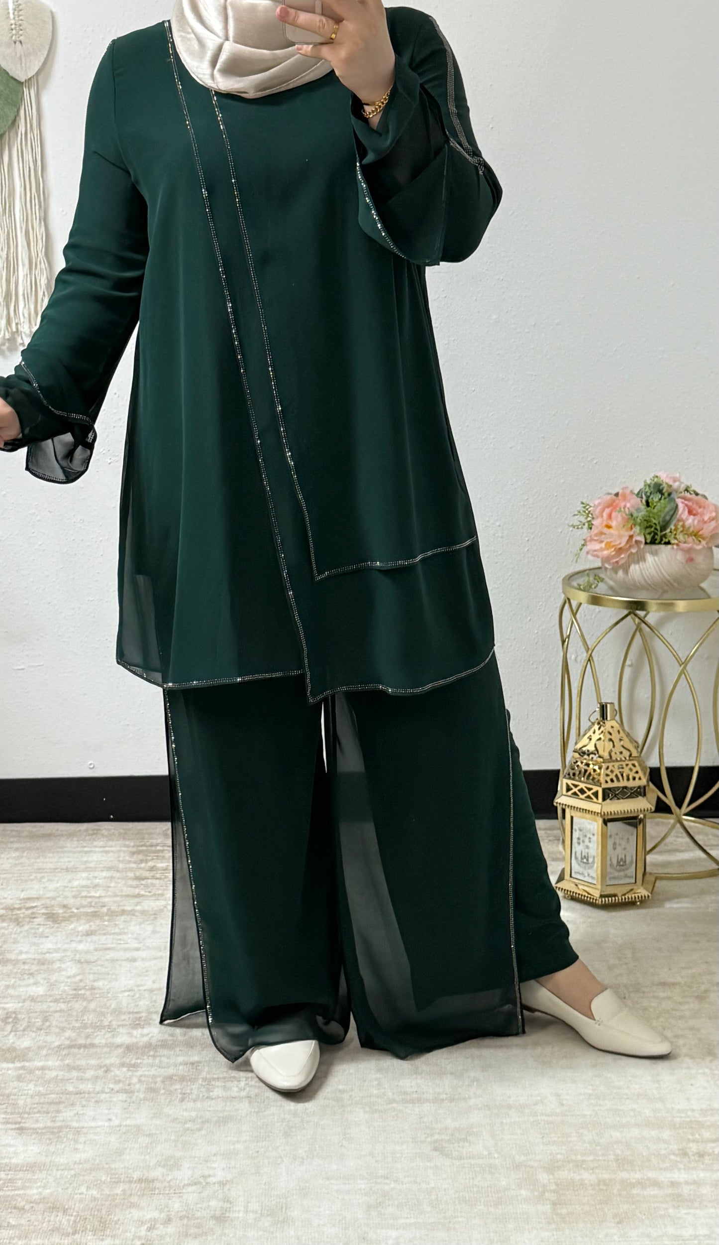 Layered chiffon set