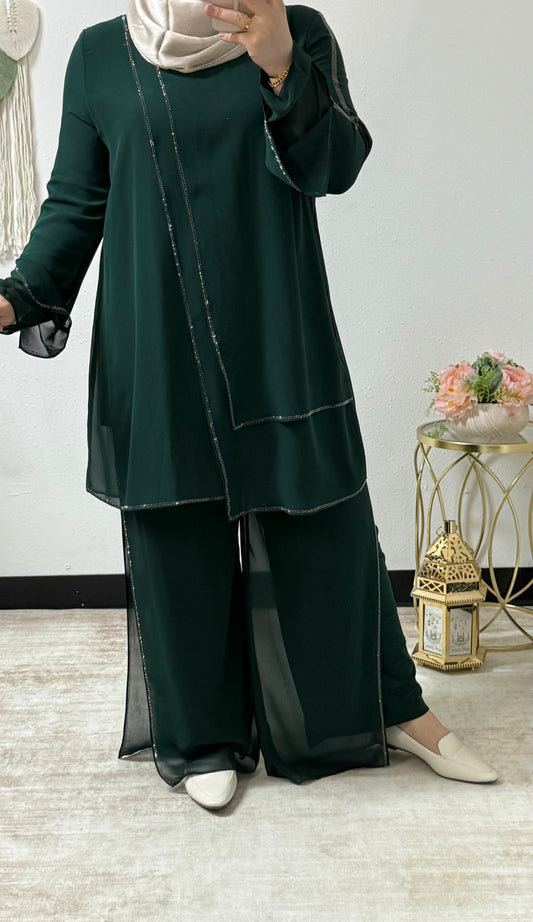 Layered chiffon set
