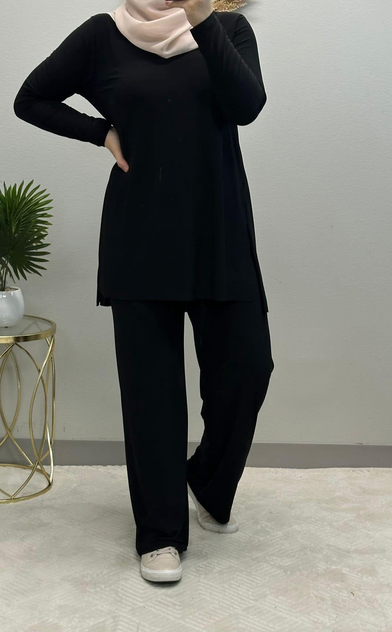 Two-piece summer basic Lycra comfort set